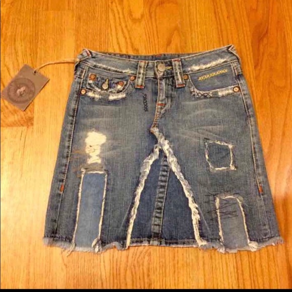 NWT True Religion Denim Skirt - Picture 1 of 4